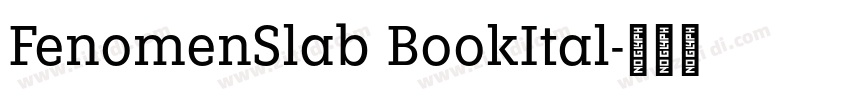 FenomenSlab BookItal字体转换